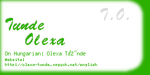 tunde olexa business card